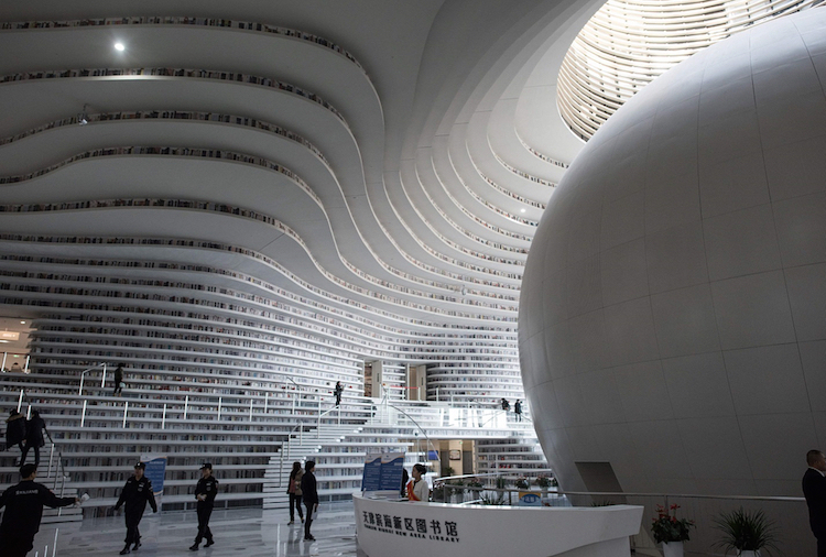 Biblioteca chinesa inaugura com design inspirado nos olhos - Construtora Laguna
