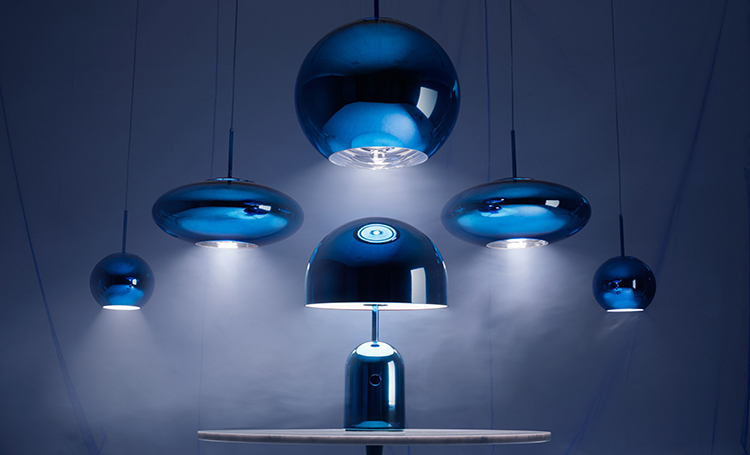 Blue, Black and Silver: as luminárias futuristas de Tom Dixon