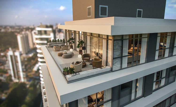 A valorização: do terraço um dos 5 pontos da arquitetura moderna de Le Corbusier - MAI Terraces cobertura - Construtora Laguna