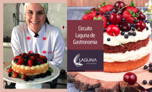 Chef da The Cakery preparou Naked Cake com frutas vermelhas no decorado do ALMÁA Cabral - Construtora Laguna